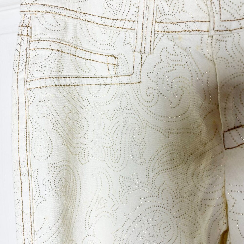 Cache Vintage Gold Embossed Textured Women's Pants | Size 2 | EUC - Picture 11 of 15
